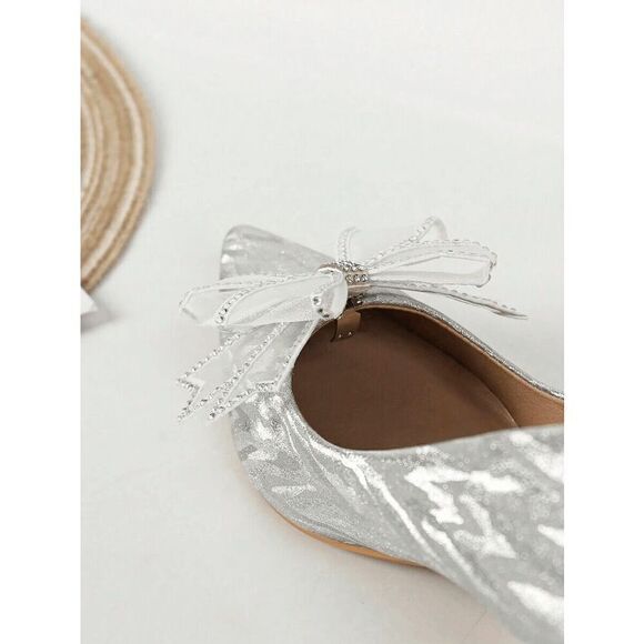 ✨ 2pcs White Bowknot Rhinestone Shoe Jewelry Clips Decor Accessories NEW - Picture 10 of 15